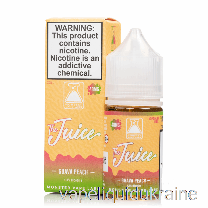 Vape Liquid Ukraine Guava Peach - The Juice Salts - 30mL 24mg